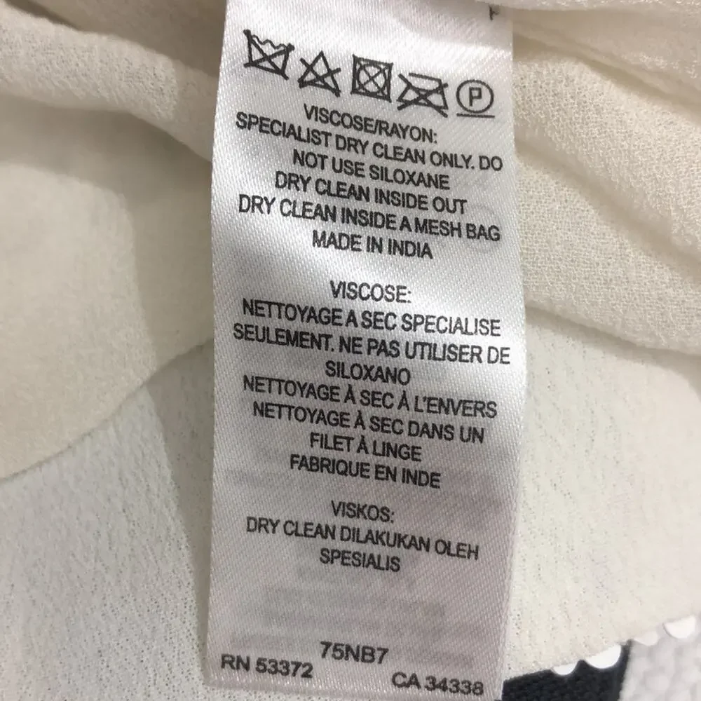 French Connection Mimosa Mist Sequined Tie Front Jacket in Daisy White 4 NWT